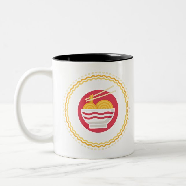Caneca De Café Em Dois Tons macarrão (Esquerda)