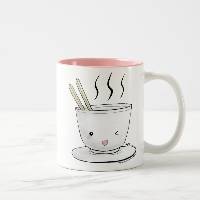 Caneca De Café Em Dois Tons macarronetes do kawaii (Direita)