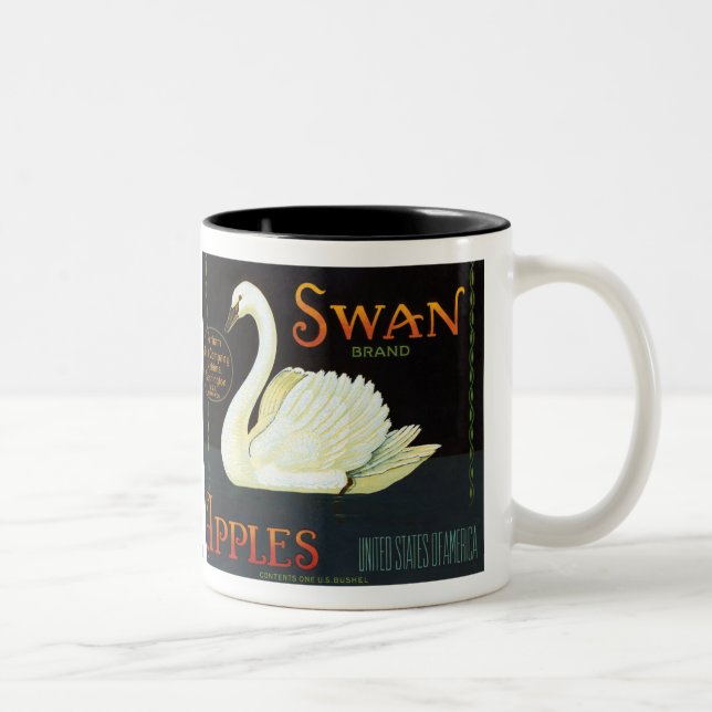 Caneca De Café Em Dois Tons Maçãs de Marca Swan (Direita)