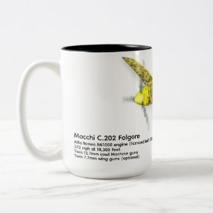 Caneca De Café Em Dois Tons Macchi C.202 Folgore