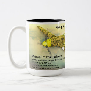 Caneca De Café Em Dois Tons Macchi C.202 Folgore