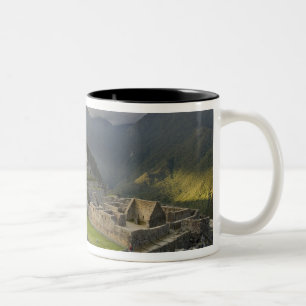 Caneca De Café Em Dois Tons Machu Picchu, ruínas antigas, UNESCO mundo