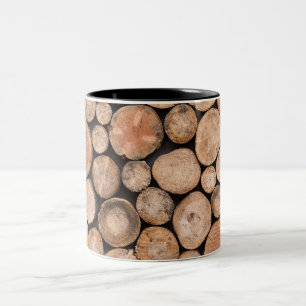 Caneca De Café Em Dois Tons madeira bonita