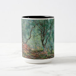 Caneca De Café Em Dois Tons Madeira de oliveira nos Jardins Moreno (por Monet)