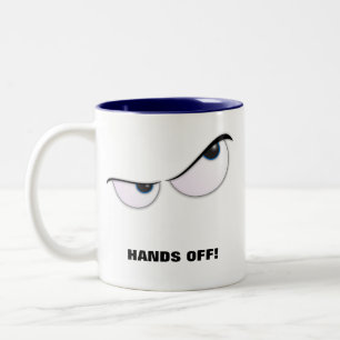 Caneca De Café Em Dois Tons MadEyes, MÃOS FORA!