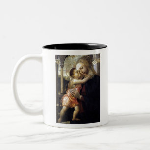 Caneca De Café Em Dois Tons Madonna e Child - Botticelli - c1500