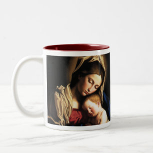 Caneca De Café Em Dois Tons Madonna e criança