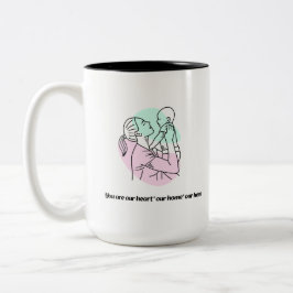 Caneca De Café Em Dois Tons Madre e Criança Arte Mug | Presente para a mãe