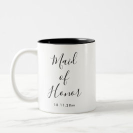 Caneca De Café Em Dois Tons Madrinha de casamento elegante