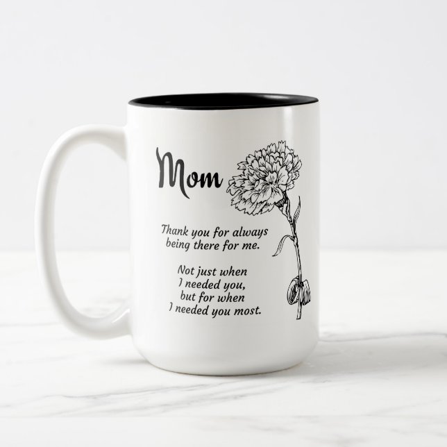 Caneca De Café Em Dois Tons Mãe Coffee Mug (Esquerda)