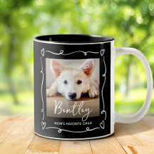 Mãe de Cachorro Filho Favorito Foto Corações Desen
