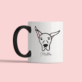 Caneca De Café Em Dois Tons Mãe de Cachorro Fofa, Pai de Cachorro | Dogue Alem