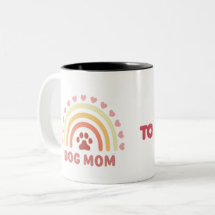 Caneca De Café Em Dois Tons Mãe de Cachorro para Mãe Humana