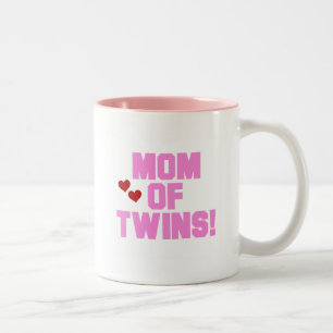 Caneca De Café Em Dois Tons Mãe de Camisetas de texto e presentes cor-de-rosa