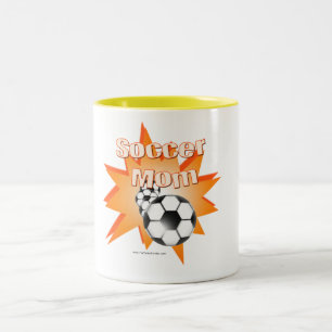 Caneca De Café Em Dois Tons Mãe de Futebol