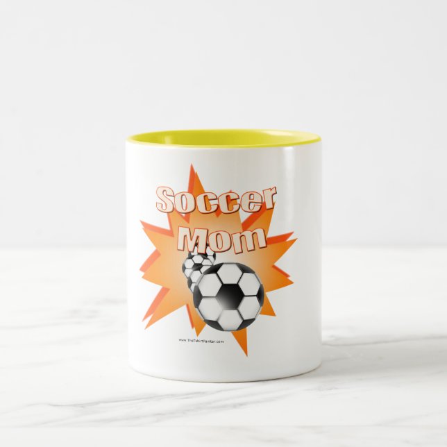 Caneca De Café Em Dois Tons Mãe de Futebol (Centro)