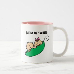 Caneca De Café Em Dois Tons Mãe de Gêmeos em Camisetas e presentes
