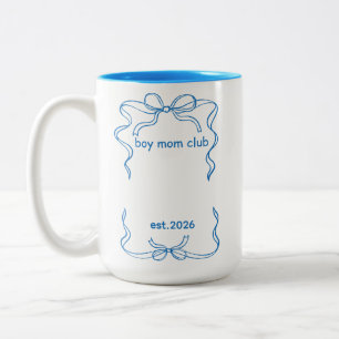 Caneca De Café Em Dois Tons Mãe de Menino, Presentes Personalizados para Novas