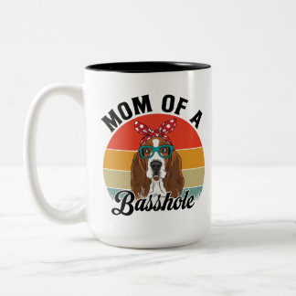 Caneca De Café Em Dois Tons Mãe de um Cachorro Mãozinho Engraçado, mãe
