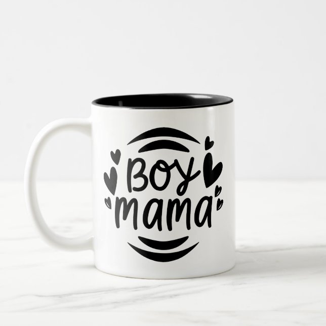 Caneca De Café Em Dois Tons Mãe Dia de as mães (Esquerda)