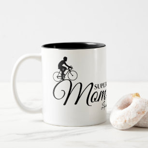 Caneca De Café Em Dois Tons Mãe   Dia de as mães Black Script Bike Rider