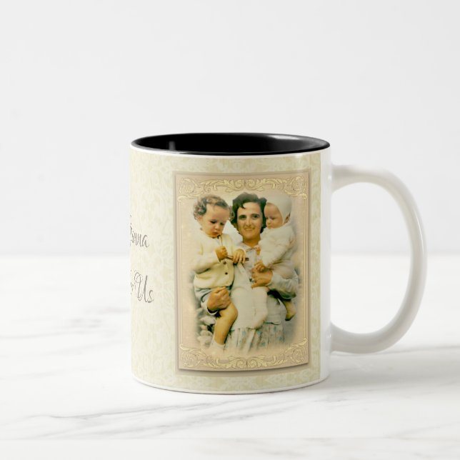 Caneca De Café Em Dois Tons Mãe do católico do St. Gianna Beretta Molla (Direita)