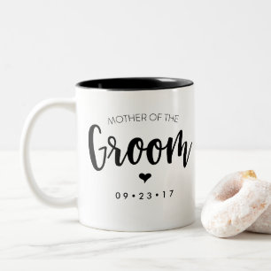 Caneca De Café Em Dois Tons Mãe do Groom Mug Personalize seu encontro