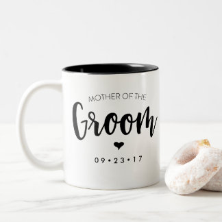 Caneca De Café Em Dois Tons Mãe do Groom Mug Personalize seu encontro