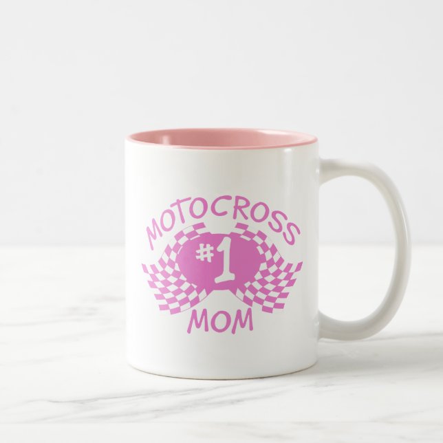 Caneca De Café Em Dois Tons Mãe do Motocross (Direita)