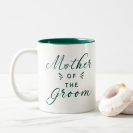 Caneca De Café Em Dois Tons Mãe do Noivo Hunter Verde
