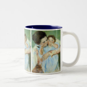 Caneca De Café Em Dois Tons Mãe e Filho