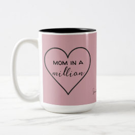 Caneca De Café Em Dois Tons "Mãe em um Milhão" Heart Mug | Presente no Dia da