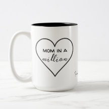 "Mãe em um Milhão" Heart Mug | Presente no Dia da 