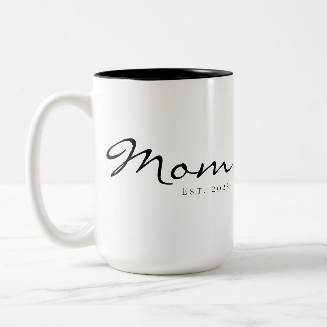 Caneca De Café Em Dois Tons Mãe Estabeleceu Novo Presente de Mãe (Esquerda)
