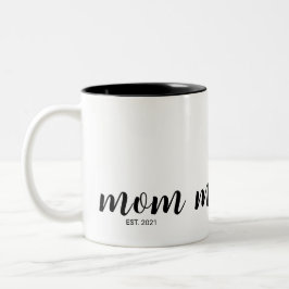 Caneca De Café Em Dois Tons Mãe Estabelecida Nova Mãe Presente Café de Duas Co