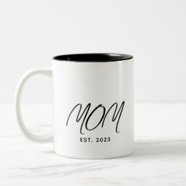 Caneca De Café Em Dois Tons Mãe Estabelecida Nova Mãe Presente Duas-Tons