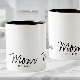 Caneca De Café Em Dois Tons Mãe Estabelecida Novo Presente de Mãe