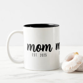 Caneca De Café Em Dois Tons Mãe Estabelecida Presente de Nova Mãe