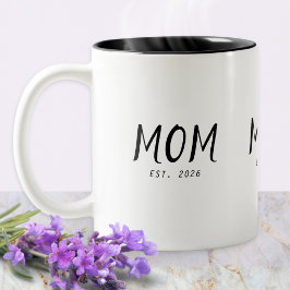 Caneca De Café Em Dois Tons Mãe Estabelecida Presente de Nova Mãe