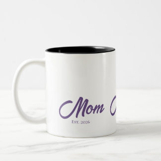 Caneca De Café Em Dois Tons Mãe Estabelecida Roteiro Roxo