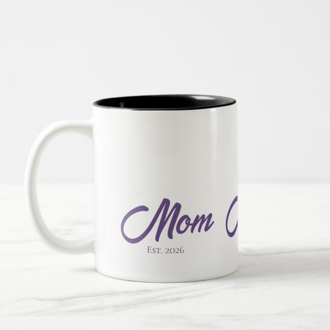 Caneca De Café Em Dois Tons Mãe Estabelecida Roteiro Roxo (Esquerda)