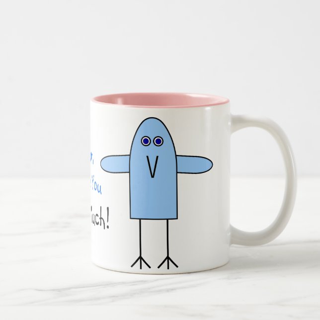 Caneca De Café Em Dois Tons Mãe, eu te amo este muita! (Direita)