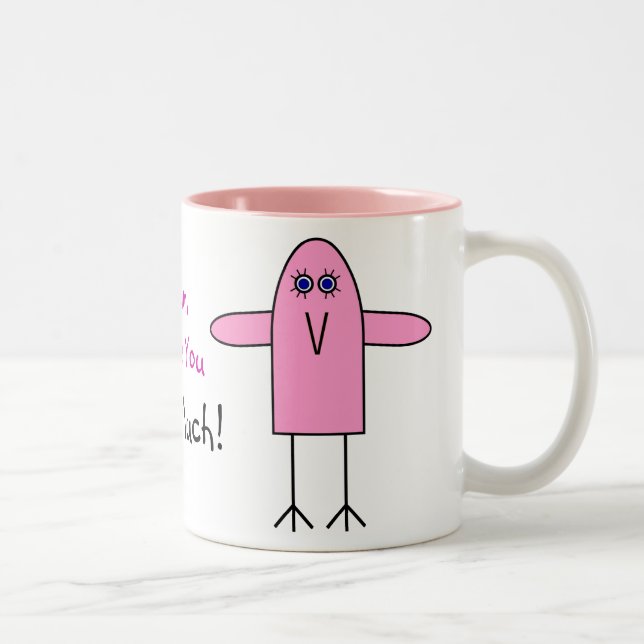 Caneca De Café Em Dois Tons Mãe, eu te amo este muita! (Direita)