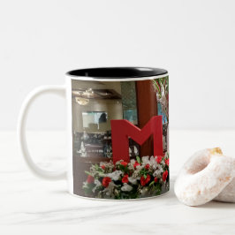 Caneca De Café Em Dois Tons "Mãe, Eu Te Amo" - Um Feliz Homenagem Floral