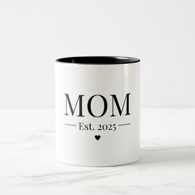 Caneca De Café Em Dois Tons Mãe Fundada em 2025 (Centro)