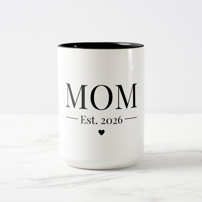 Caneca De Café Em Dois Tons Mãe Fundada em 2026 (Centro)