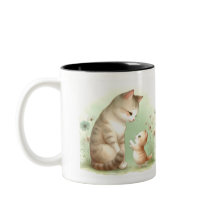Mãe Gato e Gatinho: Um Momento Encantador Mug