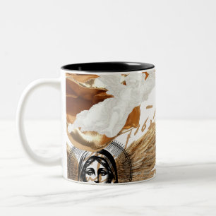 Caneca De Café Em Dois Tons Mãe Maria Anjo Temático Pacífico e Luxuoso