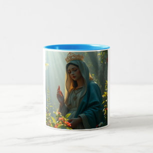 Caneca De Café Em Dois Tons Mãe Maria Rainha do Café Celestial