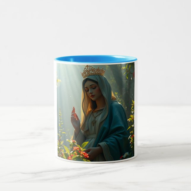 Caneca De Café Em Dois Tons Mãe Maria Rainha do Café Celestial (Centro)
